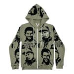 Asaali Olive Green Hoodies
