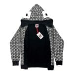 Asaali White Leather Mask Hoodie