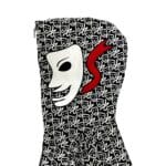 Asaali White Leather Mask Hoodie