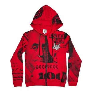 Asaali Zip Up – Red hoodie